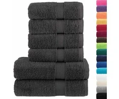 Rankšluostis Rankšluosčių rinkinys SOLUND, 6vnt., antracito, 600g/m²
