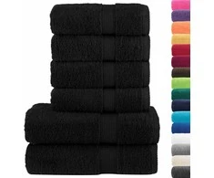 Rankšluostis Rankšluosčių rinkinys SOLUND, 6vnt., juodi, 600g/m²