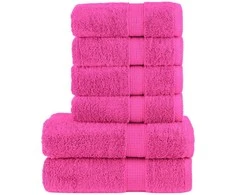 Rankšluostis Rankšluosčių rinkinys SOLUND, 6vnt., rožiniai, 600g/m²