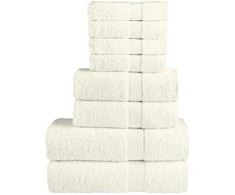 Rankšluostis Rankšluosčių rinkinys SOLUND, 8vnt., kreminiai, 600g/m²