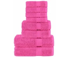 Rankšluostis Rankšluosčių rinkinys SOLUND, 8vnt., rožiniai, 600g/m²
