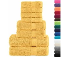 Rankšluostis Rankšluosčių rinkinys SOLUND, 8vnt., auksiniai, 600g/m²