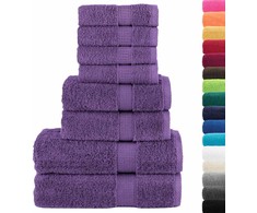 Rankšluostis Rankšluosčių rinkinys SOLUND, 8vnt., violetiniai, 600g/m²