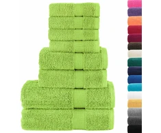 Rankšluostis Rankšluosčių rinkinys SOLUND, 8vnt., obuolio žali, 600g/m²