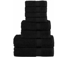 Rankšluostis Rankšluosčių rinkinys SOLUND, 8vnt., juodi, 600g/m²