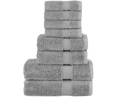 Rankšluostis Rankšluosčių rinkinys SOLUND, 8vnt., pilki, 600g/m²