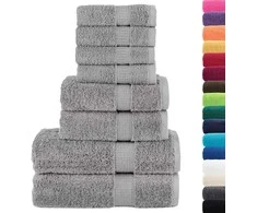 Rankšluostis Rankšluosčių rinkinys SOLUND, 8vnt., pilki, 600g/m²