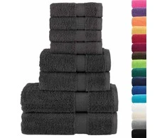 Rankšluostis Rankšluosčių rinkinys SOLUND, 8vnt., antracito, 600g/m²