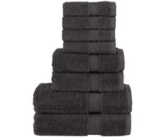 Rankšluostis Rankšluosčių rinkinys SOLUND, 8vnt., antracito, 600g/m²