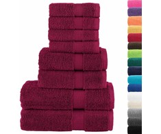 Rankšluostis Rankšluosčių rinkinys SOLUND, 8vnt., tamsiai raudoni, 600g/m²