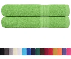 Rankšluostis Saunos rankšluosčiai, 2vnt., žali, 80x200 cm, medvilnė, 360g/m²