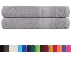 Rankšluostis Pirties rankšluosčiai, FROGN, 2 vnt., pilki, 80x200 cm, 360 g/m²