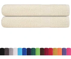 Rankšluostis Saunos rankšluosčiai, 2vnt., kreminiai, 80x200 cm, medvilnė