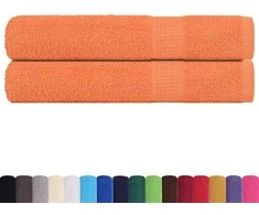 Rankšluostis Pirties rankšluosčiai, FROGN, 2 vnt., oranžiniai, 80x200 cm, 360 g/m²