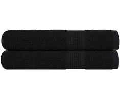 Rankšluostis Pirties rankšluosčiai, FROGN, 2 vnt., juodi, 80x200 cm, 360 g/m²