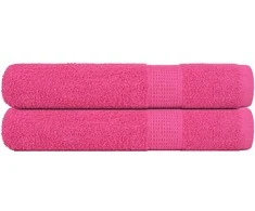 Rankšluostis Saunos rankšluosčiai, 2vnt., rožiniai, 80x200 cm, medvilnė