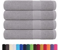 Rankšluostis Pirties rankšluosčiai, FROGN, 4 vnt., pilki, 80x200 cm, 360 g/m²