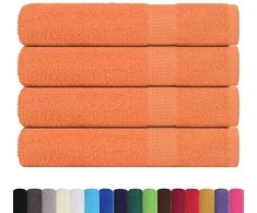 Rankšluostis Pirties rankšluosčiai, FROGN, 4 vnt., oranžiniai, 80x200 cm, 360 g/m²