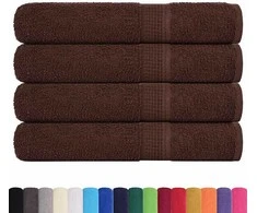 Rankšluostis Pirties rankšluosčiai, FROGN, 4 vnt., rudi, 80x200 cm, 360 g/m²