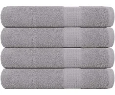 Rankšluostis Pirties rankšluosčiai, FROGN, 4 vnt., pilki, 80x200 cm, 360 g/m²