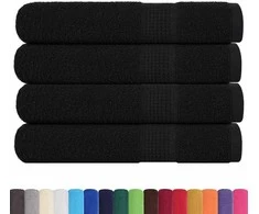 Rankšluostis Pirties rankšluosčiai, FROGN, 4 vnt., juodi, 80x200 cm, 360 g/m²