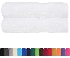 Rankšluostis Rankšluosčiai vonios kambariui, FROGN, 2 vnt., balti, 100x150 cm, 360 g/m²