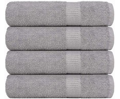 Rankšluostis Rankšluosčiai, FROGN, 4 vnt., pilki, 100x150 cm, 360 g/m²