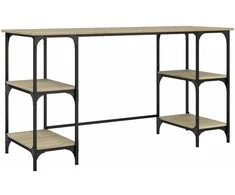 Rašomasis stalas, ąžuolo, 140x50x75cm, metalas/apdirbta mediena
