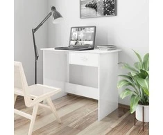 Rašomasis stalas, baltos spalvos, 100x50x76cm, apdirbta mediena