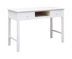 Rašomasis stalas, baltos spalvos, 110x45x76 cm, mediena