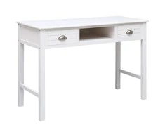 Rašomasis stalas, baltos spalvos, 110x45x76 cm, mediena