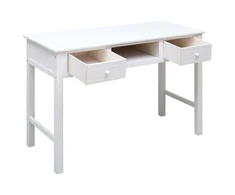 Rašomasis stalas, baltos spalvos, 110x45x76 cm, mediena