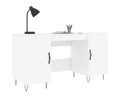 Rašomasis stalas, baltos spalvos, 140x50x75cm, apdirbta mediena