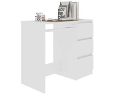 Rašomasis stalas, baltos spalvos, 90x45x76cm, apdirbta mediena