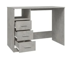 Rašomasis stalas, betono pilkas, 102x50x76cm, mediena