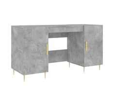 Rašomasis stalas, betono pilkas, 140x50x75cm, apdirbta mediena