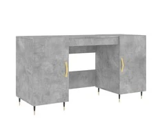 Rašomasis stalas, betono pilkas, 140x50x75cm, apdirbta mediena