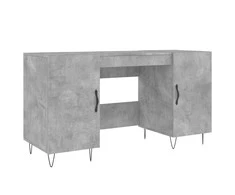 Rašomasis stalas, betono pilkas, 140x50x75cm, apdirbta mediena