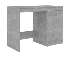 Rašomasis stalas, betono pilkas, 100x50x76cm, apdirbta mediena