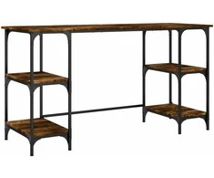 Rašomasis stalas, dūminio ąžuolo, 140x50x75cm, metalas/mediena