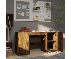 Rašomasis stalas, dūminio ąžuolo, 140x50x75cm, apdirbta mediena