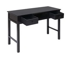 Rašomasis stalas, juodos spalvos, 110x45x76 cm, mediena
