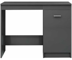 Rašomasis stalas, pilkas, 100x50x76cm, MDP, ypač blizgus