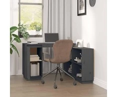 Rašomasis stalas, pilkas, 110x50x75cm, pušies medienos masyvas