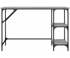 Rašomasis stalas, pilkas ąžuolo, 120x50x75cm, metalas/mediena
