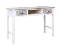 Rašomasis stalas, pilkos spalvos, 110x45x76 cm, mediena