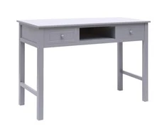 Rašomasis stalas, pilkos spalvos, 110x45x76 cm, mediena