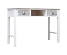 Rašomasis stalas, pilkos spalvos, 110x45x76 cm, mediena