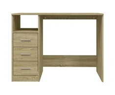 Rašomasis stalas su stalčiais, ąžuolo, 102x50x76cm, mediena