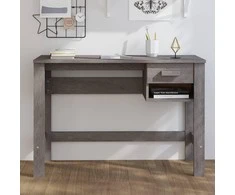 Rašomasis stalas HAMAR, šviesiai pilkas, 110x40x75cm, pušis